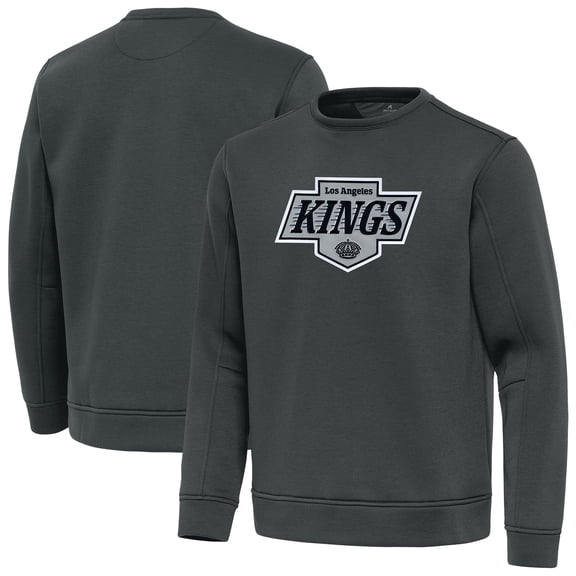 Men's Antigua Pewter Los Angeles Kings Relevant Lightweight Pullover Sweatshirt