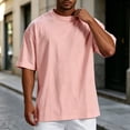 thumbnail image 5 of Bibifish Mens Oversized T-Shirts Solid Color Crew Neck Short Sleeve Soft Tshirts Basic Everyday Casual Tee Shirt, 5 of 6