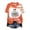 Orange, variant on COMVALUE Plus Size Halloween Shirts for Women: Spooky Season Graphic T-Shirt Cute Pumpkin Print Oversized Fall Tee Tops Hot Pink L