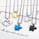 thumbnail image 4 of 2 piezas de acero inoxidable parejas amor corazón rompecabezas colgante collar para el día de San Valentín Ofspeizc LRWJ196-1, 4 of 4