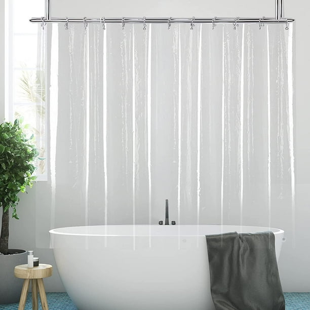 YISURE 360 Wrap Around Shower Curtain 180x60inch Short PEVA Curtain