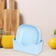 thumbnail image 5 of Set de platos de snacks tipo paja de plástico estilo japonés con saliva - 10 platos y 1 base, cuadrado de 5,6", azul blanco rosado verde, apilable y fácil de limpiar, 5 of 6