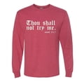 thumbnail image 2 of Wild Bobby, Thou Shall Not Try Me Mood 24:7, Inspirational/Christian, Men Long Sleeve Shirt, Vintage Heather Red, Medium, 2 of 4