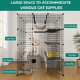 thumbnail image 4 of 4 Tier 55" Cat Cage Large Enclosures with Hammock Detachable Metal Wire Crate Kennels Indoor/Outdoor Small Animal House Fence for 1-4 Cats,DIY Pet Crate Playpen, 4 of 7