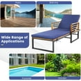 thumbnail image 4 of Gymax Outdoor Chaise Lounge Chair w/ 4-Position Adjustable Backrest Poolside Patio Navy, 4 of 8