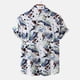 thumbnail image 5 of Hombres Casual Botones Playa Sin posicionamiento Estampado Turndown Camisa de manga corta Blusa Pompotops  oipoqjl49495, 5 of 9