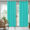 thumbnail image 4 of Turquoise Outdoor Curtains for Patio Waterproof, Windproof Privacy Curtains with Weighted Bottom, Modern Pure Turquoise Outside Drapes for Picnic Garage Backyard Cabana 54"x108" 1 Panel, 4 of 8