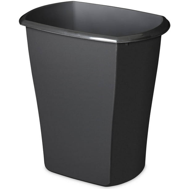 Sterilite 5.5 Gal Open Wastebasket, Black