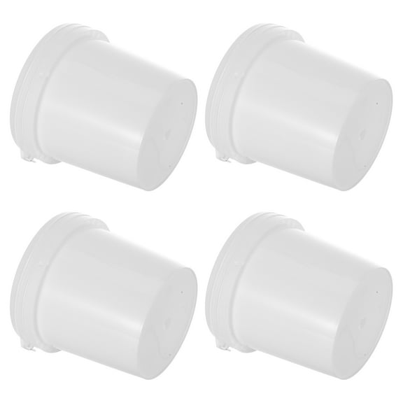 QIFULL 4pcs Paint Pail for Versatile Use Personal Use Plastic Storage Containers White