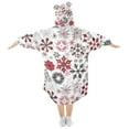 thumbnail image 2 of joogoo Wearable Blanket Hoodie for Christmas Snowflakes Flannel Sherpa Pocket 3-14 YR S, 2 of 7