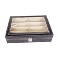 thumbnail image 5 of FITYLE Eyewear Storage Box PU Leather Sunglasses Organizer Jewelry Watch 8 Grids Glasses Storage Case Spectacles Organizer Box Tray black, 5 of 10