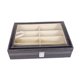 thumbnail image 5 of Estuche organizador para gafas con 8 rejillas, estuche de PU para guardar gafas negro, 5 of 9