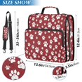 thumbnail image 2 of FORMRS Zipper Binder with Shoulder Strap 2-inch Ring 500 Sheet Capacity File Bag, Red Cartoon Paws Pattern, 2 of 5