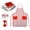Red@GC@, variant on CONZONE Carnival Womens Chef Dress Up Casual Striped Apron Bowtie And Hat Outfit Funny Party Stage Performance Clothes