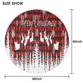 thumbnail image 6 of Red Christmas Pattern Round Tablecloth 60"x60",Wrinkle Wipeable Table Cloth for Kitchen Dining Room Picnic Patio Party, 6 of 6