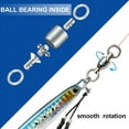 thumbnail image 3 of czcpp-High Strength Fishing Swivel Tackle Bearing Rings Fishing Swivels Stainless Rolling Ball Bearing Swivel Saltwater Freshwater, 3 of 4