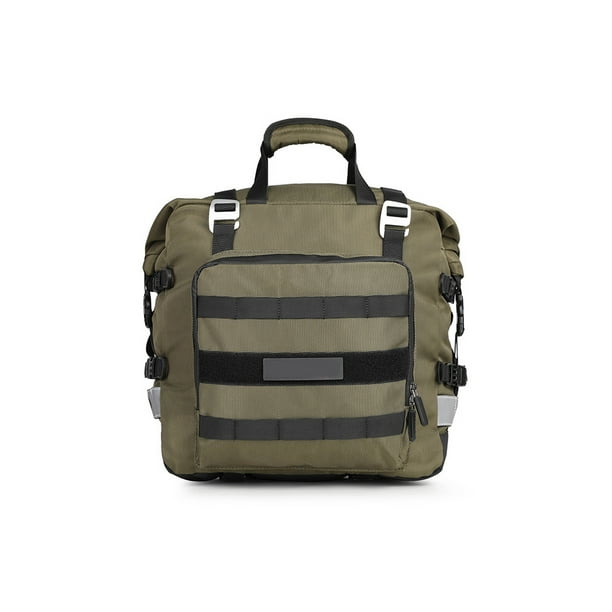 Eigraketly Bolsa lateral de motocicleta de repuesto reflectante impermeable antideslizante de liberación rápida de gran capacidad 20L bolsas Ciclismo Verde