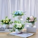 thumbnail image 1 of Adornos de flores artificiales geométricos simples para sala de estar, mesa de comedor, adornos de plantas en maceta, plantas verdes para el hogar, bonsái, adornos de flores falsas, 1 of 5