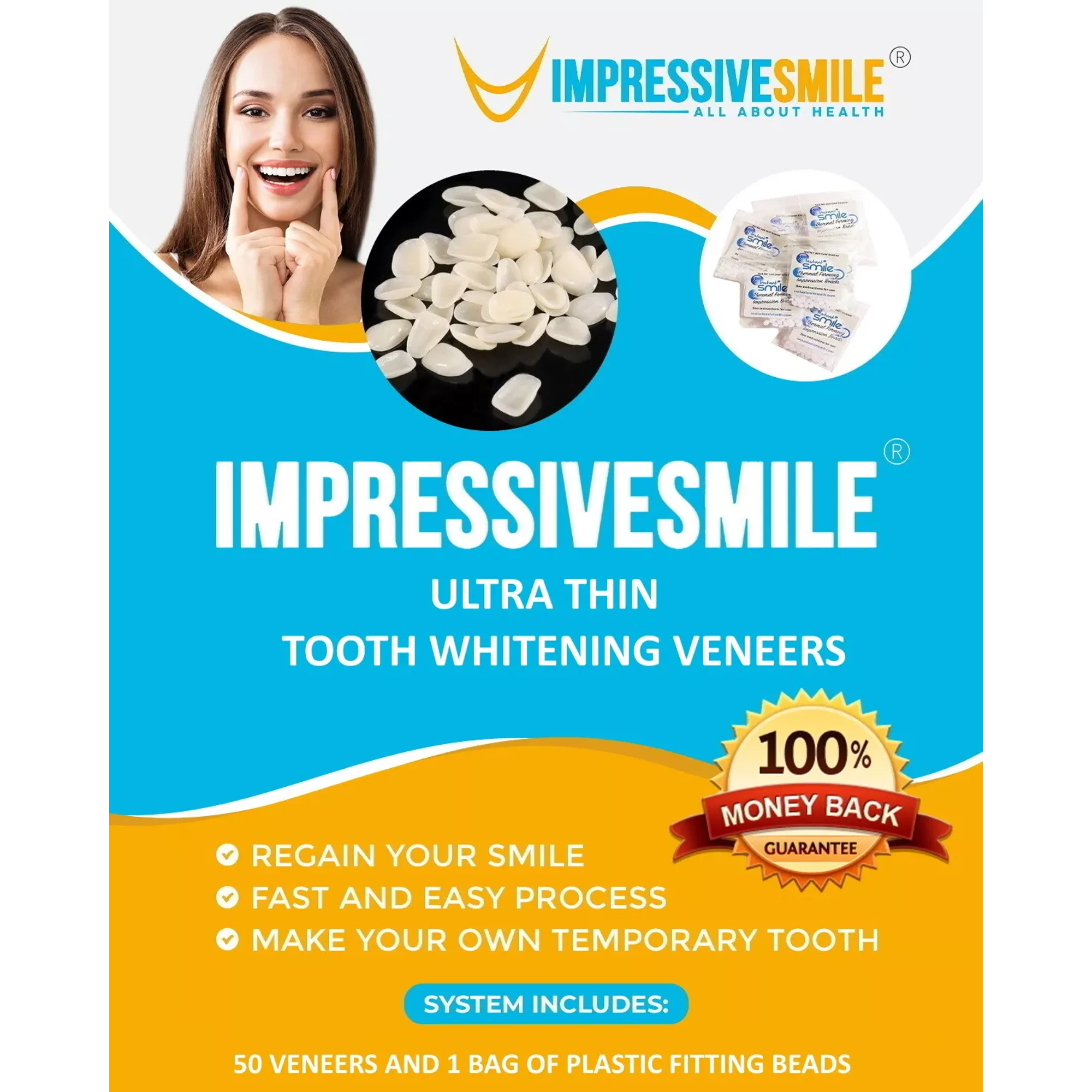 IMPRESSIVE ULTRA THIN TOOTH WHITENING VENEERS CHOOSE SHADE A-1, A-2 or A-3