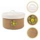 thumbnail image 4 of Lidded Toys Storage Basket Cotton Rope Clothes Basket Round Woven Storage Basket, 4 of 4