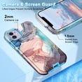 thumbnail image 3 of CASEFIV for iPhone 11 Case,Heavy Duty Shockproof Full Body Protective Marble Pattern Phone Cover for Women Girls,Blue Gray, 3 of 8
