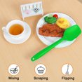 thumbnail image 6 of 3pcs Kitchen Silicone Spatula Set Heat Resistant Rubber Turner Scraper Cooking Baking Utensils Green, 6 of 7