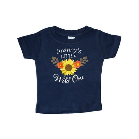 

Inktastic Granny s Little Wild 1 with Beautiful Sunflower Gift Baby Boy or Baby Girl T-Shirt