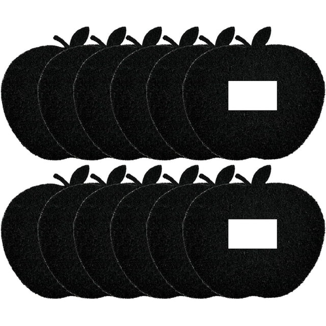 12-Pack Universal Trash Can Odor Absorbing Filters, Activated Charcoal Deodorizer for Trash Cans, Compost Buckets, Countertop and Recycle Bins (Apple)