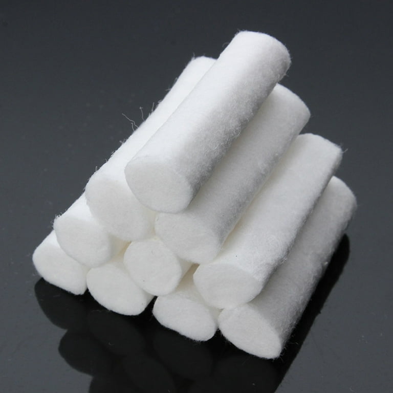 Sarkoyar 5Pcs/Set Cotton Roll White Disposable Safe Dental Hemostatic  Cotton Rod for Cosmetology 