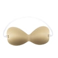 thumbnail image 3 of MSJUHEG Bras For Women Strapless Bra Women Thin Invisible Gathered Lift Sticky Bra Breathable Clear Strap Bra Adhesive Push Up Silicone Bras For Wedding Party Backless Dress Bralette Khaki C One Size, 3 of 8