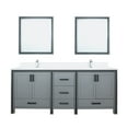 thumbnail image 4 of Ziva 80 in W Dark Grey Double Vanity, Cultured Marble Top, Faucet Set and 30 in Mirrors, 4 of 7