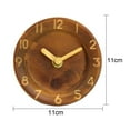 thumbnail image 2 of Creative solid wood alarm clock Fashion wooden needle Mute small table clock Log clock, 2 of 6