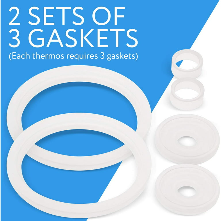 KLOWOAH Replacement Gaskets Compatible with Thermos Stainless King Food Jar  16 and 24 Ounce,Silicone Seals,BPA-Free (Set of 4)