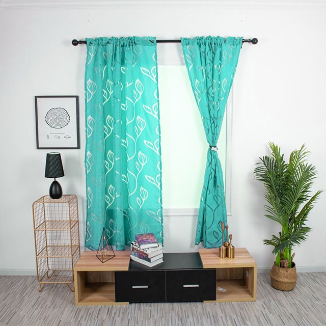 WRXMIJNHGSA Rideau à Moins de 10$ Vignes Feuilles Tulle Porte Fenêtre Panneau Drapé Foulard Transparente