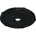 thumbnail image 3 of Ekena Millwork 26"OD x 3 3/4"ID x 1 1/2"P Attica with Rose Ceiling Medallion (Fits Canopies up to 4 1/2"), Hand-Painted Steel Gray, 3 of 5