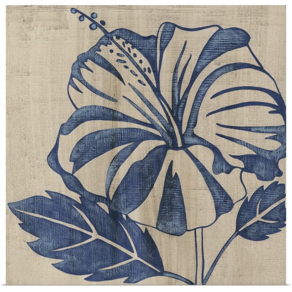 Great BIG Canvas | "Indigo Hibiscus" Art Print - 20x20