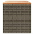 thumbnail image 3 of vidaXL Garden Storage Box Grey 220x50x54 cm Poly Rattan Acacia Wood, 3 of 5