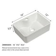 thumbnail image 2 of 16"x12" White Ceramic Rectangular Vessel Bathroom Sink, 2 of 7