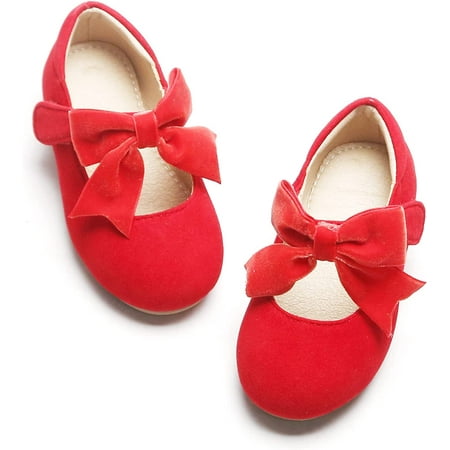 

Toddler Girl Shoe School Party Girls Flat Flower Girl Mary Jane Dress Shoes