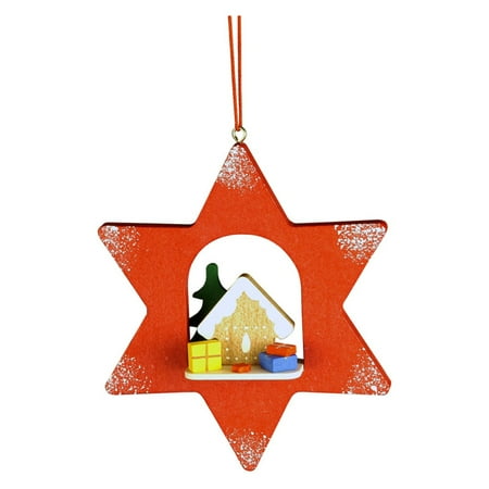 Christian Ulbricht Gingerbread House in Red Star Ornament
