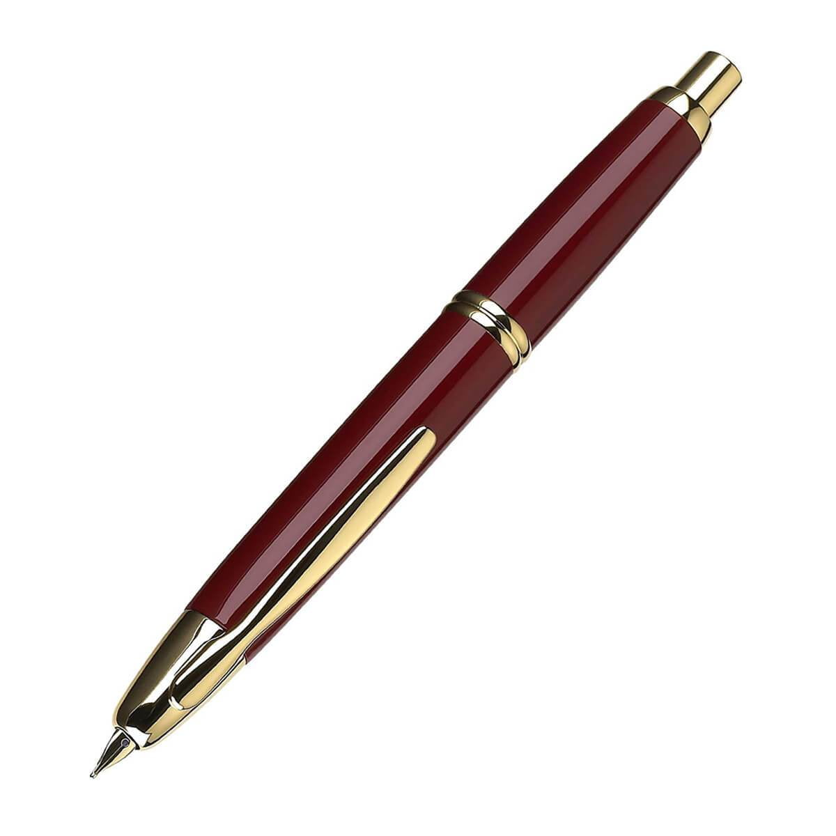 Pilot Vanishing Point Collection Fountain Pen - Red & Gold - Fine Point
