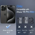 thumbnail image 2 of JETech Magnetic Case for iPhone 15 Pro Max 6.7-Inch Compatible with MagSafe, Translucent Matte Back Slim Shockproof Phone Cover (Black), 2 of 6