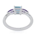 thumbnail image 3 of KIRAN FINE JEWEL Pear Purple Amethyst Topaz Three Stone Band Ring 925 Sterling Silver Wedding Women Gemstone Statement Jewelry Gift For Her, 3 of 5