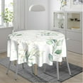 thumbnail image 2 of Sprint Summer Flower Floral Leaf Leaves Sage Green Waterproof Picnic Patio Party Round Table Cloth Cover Decorations Fabric 60 Inch Circular Tablecloth For 20-47 Inch Home Dining Room Kitchen Decor, 2 of 6