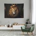 thumbnail image 2 of ONETECH  The Lion Tapestry: Religious Scripture Décor And Christian Gift, Featuring The Lion Of Judah, For Bedroom, Living Room, Dorm, Or Home Décor Backdrop, 2 of 7