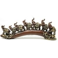 thumbnail image 2 of African Elephant Herd On Migration Journey Figurine In Dark Mahogany Finish, 2 of 5