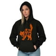 thumbnail image 3 of Vintage Halloween Scaredy Cat Cute Hoodie Sweatshirt Women Brisco Brands L, 3 of 6