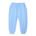 thumbnail image 3 of Coerni Boys Girls Solid Color Fleece Sweatpants Toddler Kids Elastic Waist Jogger Pants Winter Sport Active Trousers, 3 of 4