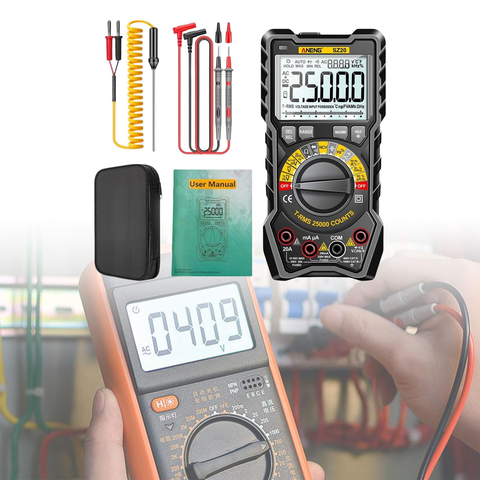Digital Multimeter Bk Light Ncv Conttless Flashing Light Multifunctional Ohm Blk