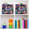 thumbnail image 6 of Yayeee Canvas Storage Basket with Handles for Shelves Fabric Bins Closet Organizer, Puprle Ethereal Floral Harmony, 6 of 8